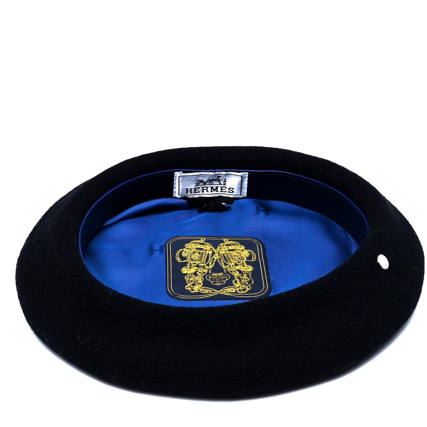 Merino Wool Clou De Sel Bonnie Beret 58 Black