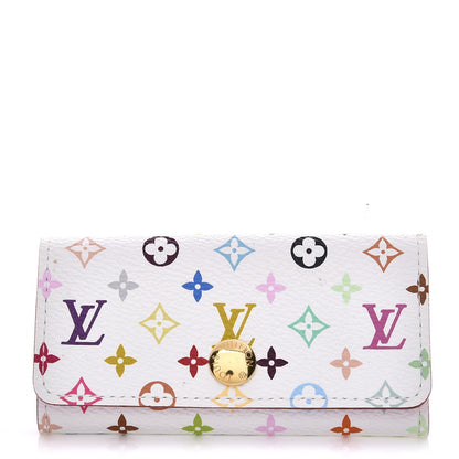 Louis Vuitton Monogram Multicolor Multicles 4 Key Holder White Litchi 1 of 6