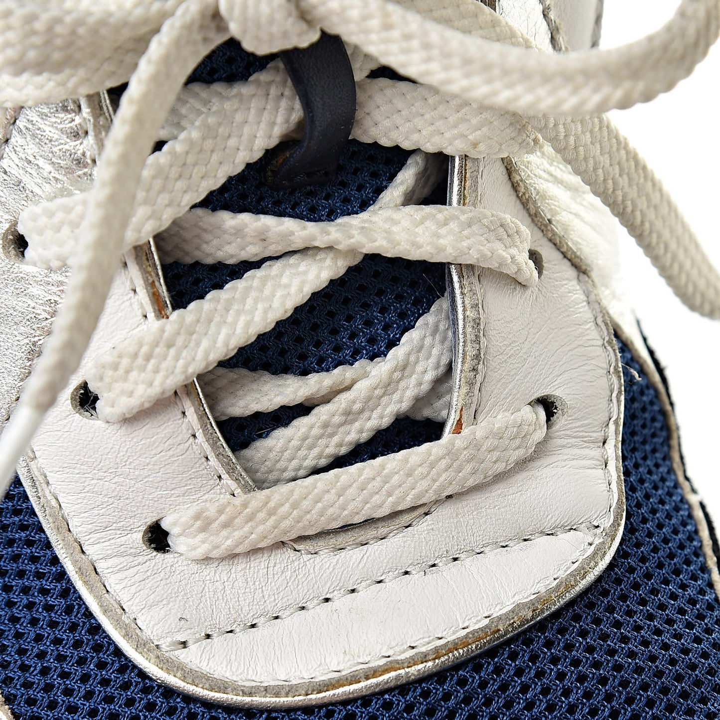 Suede Calfskin CC Sneakers 40 Blue Black
