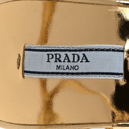 Prada Satin Crystal Triangle Modellerie 100mm Sandals 40 Platino 6 of 8
