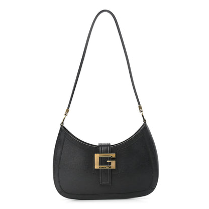 Gucci Calfskin G Buckle Shoulder Bag Black 1 of 22