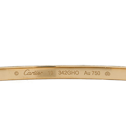 Cartier 18K Yellow Gold Small LOVE Bracelet 19 3 of 6