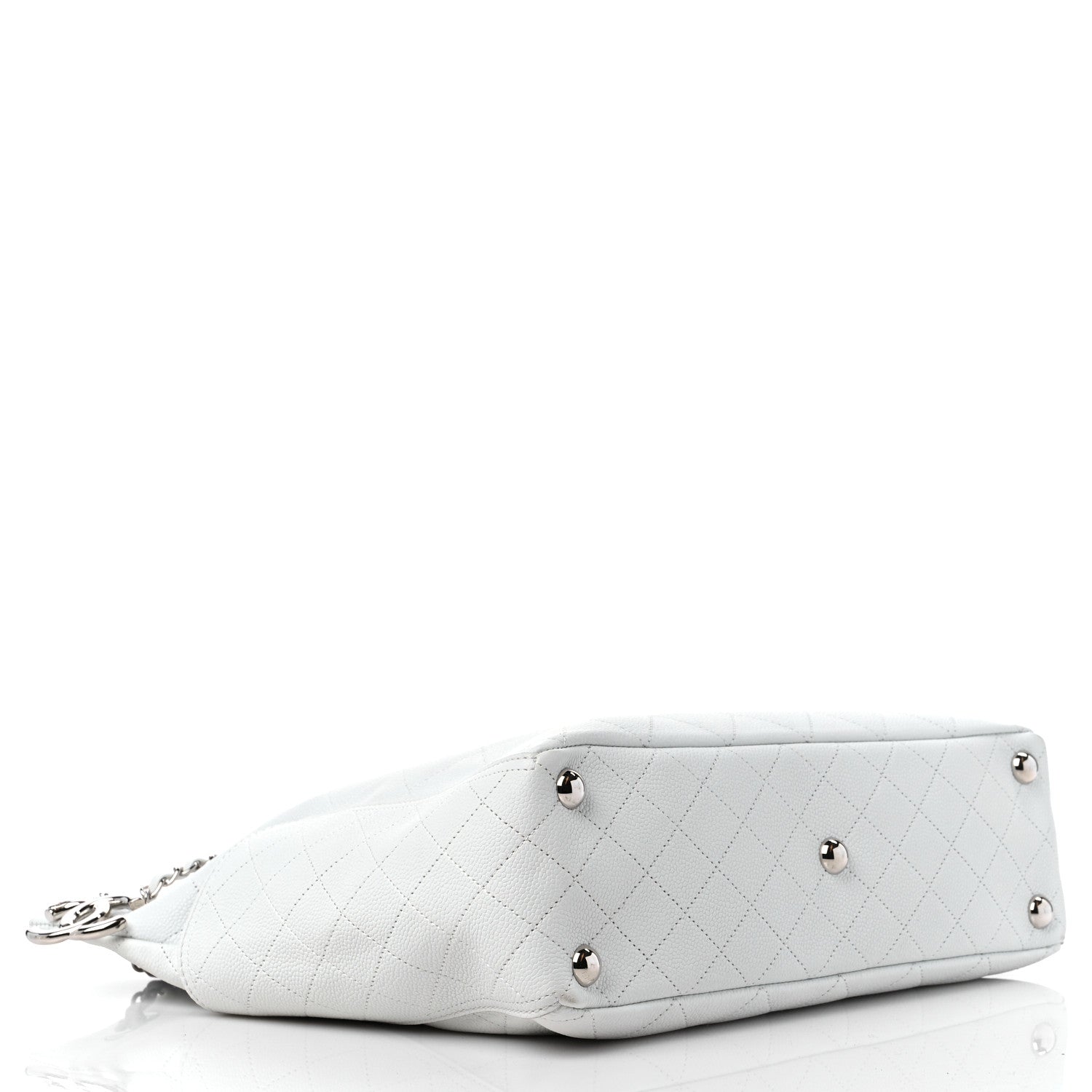 Chanel Caviar Stitched CC Pocket Tote White 4 of 11