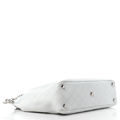 Chanel Caviar Stitched CC Pocket Tote White 4 of 11