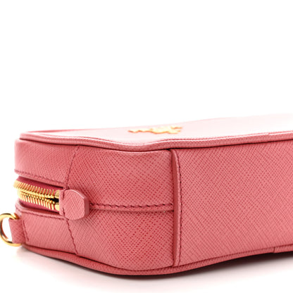Prada Saffiano Mini Camera Crossbody Peonia 7 of 9