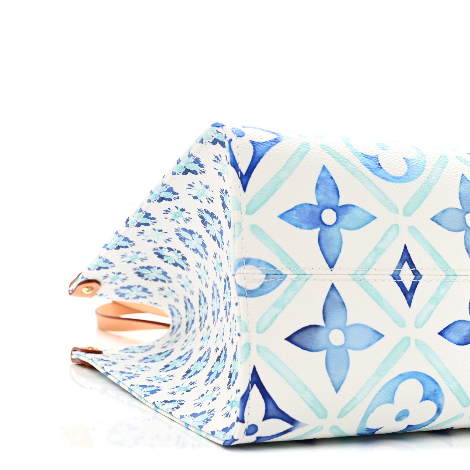 Louis Vuitton Monogram Tiles By The Pool Onthego MM Lagoon Blue 8 of 10