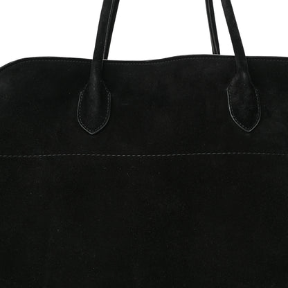 The Row Suede Calfskin Soft Margaux 17 Black 7 of 9