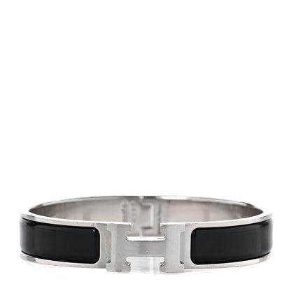 Hermes Enamel Narrow Clic Clac H Bracelet GM Black 1 of 5