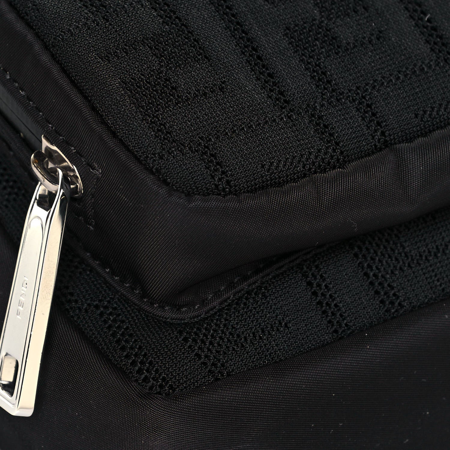 Fendi Neoprene Mesh Vitello Grace FF Panelled Backpack Black Red 7 of 11