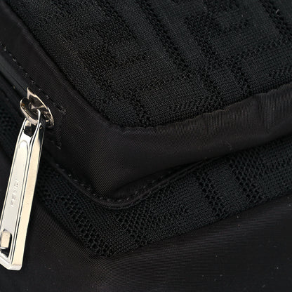 Fendi Neoprene Mesh Vitello Grace FF Panelled Backpack Black Red 7 of 11