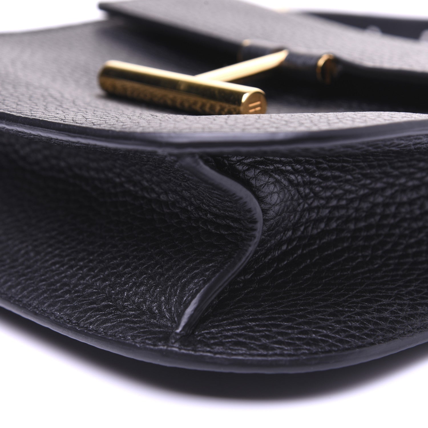 Tom Ford Grained Calfskin Small T Clasp Tara Crossbody Bag Black 7 of 13