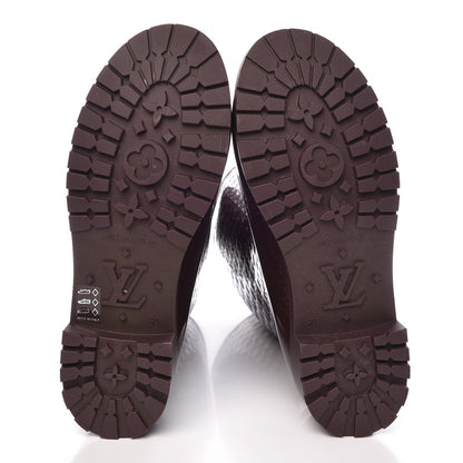 Louis Vuitton Rubber Embossed Monogram Splash Rain Boots 40 Burgundy 5 of 10