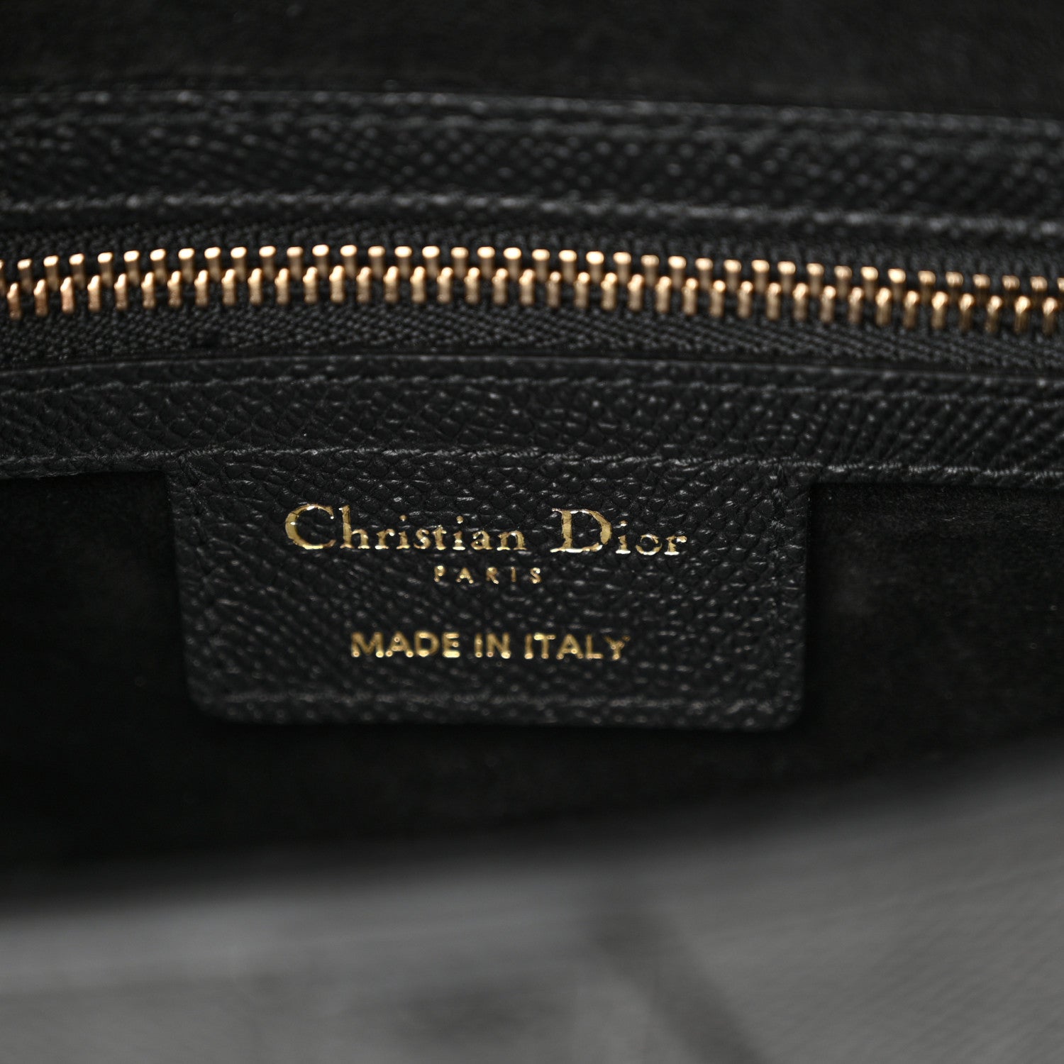 Christian Dior Grained Calfskin Saddle Bag With Strap Black 6 of 13