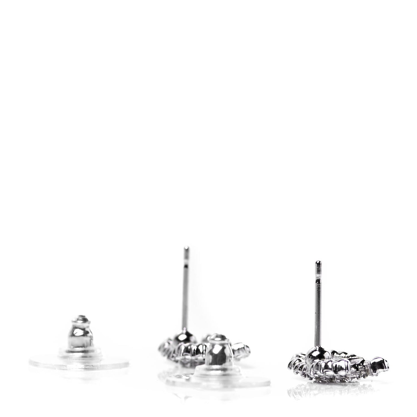 Crystal CC Earrings Silver
