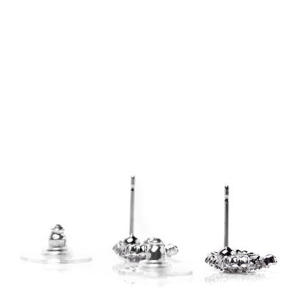 Chanel Crystal CC Earrings Silver 3 of 5
