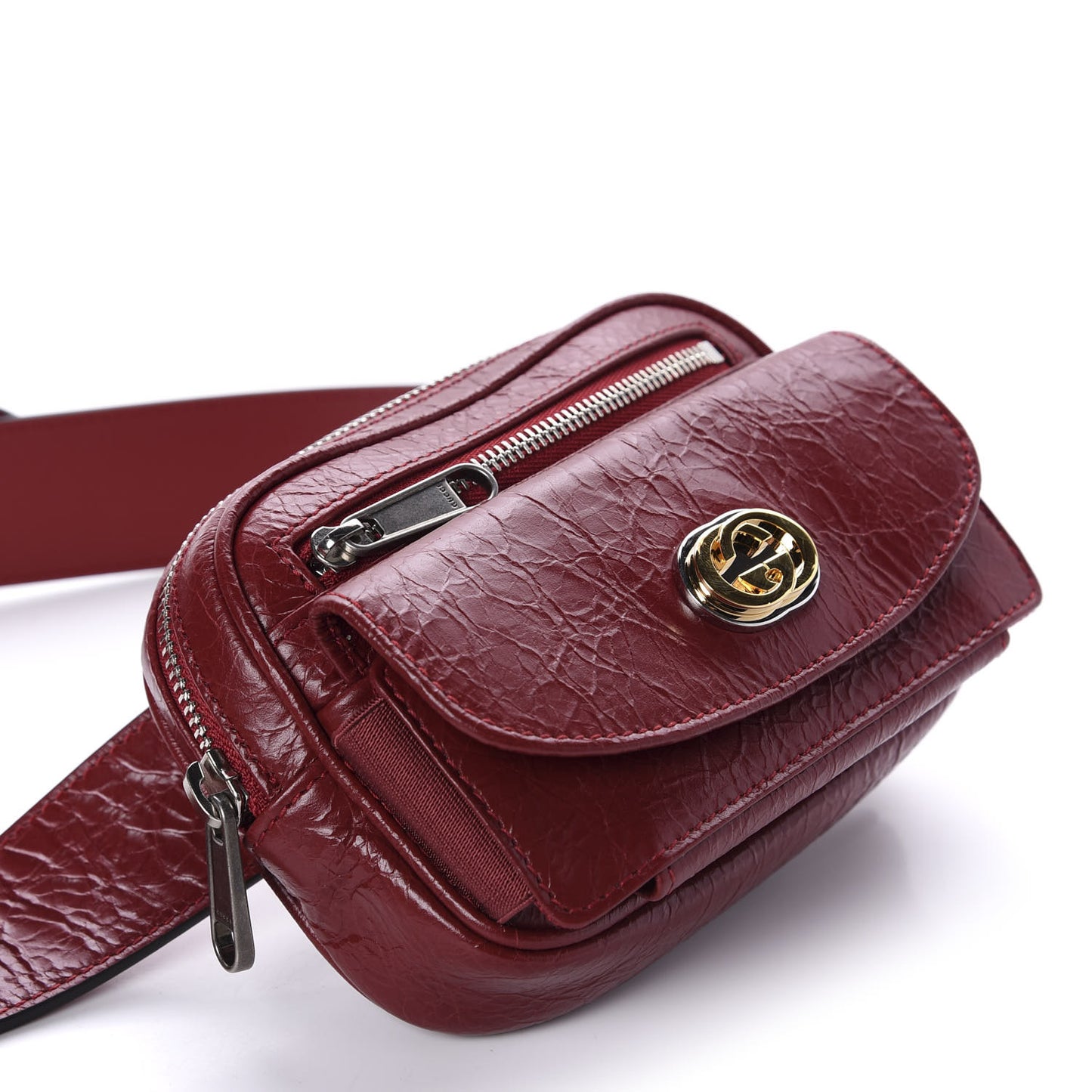 Fluffy Calfskin Mini Morpheus Belt Bag 90 36 Red