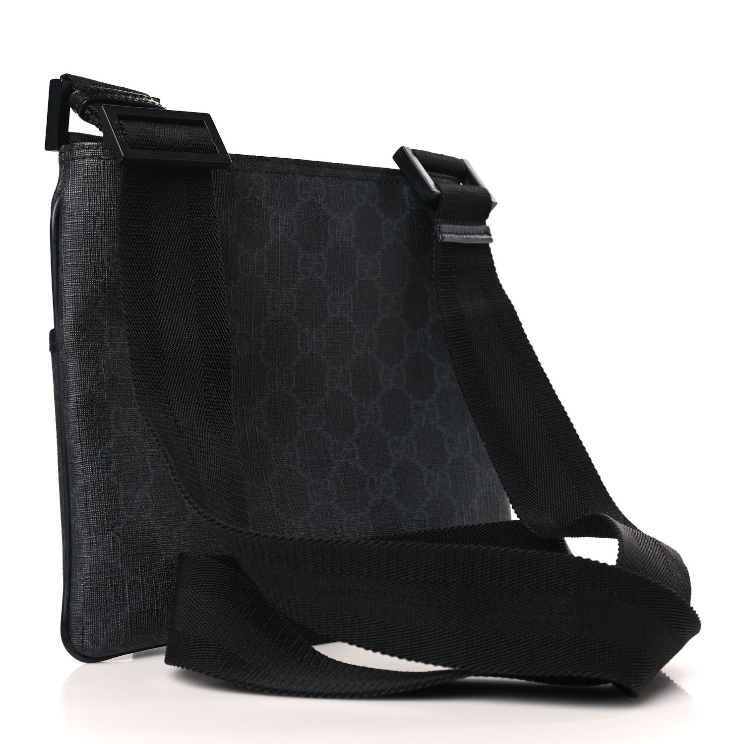 Gucci GG Plus Flat Messenger Bag Black Grey 3 of 9