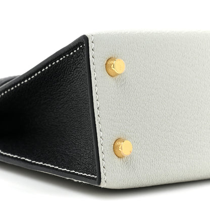Hermes Chevre Mysore Horseshoe Mini Kelly Sellier 20 Gris Perle Black 10 of 14