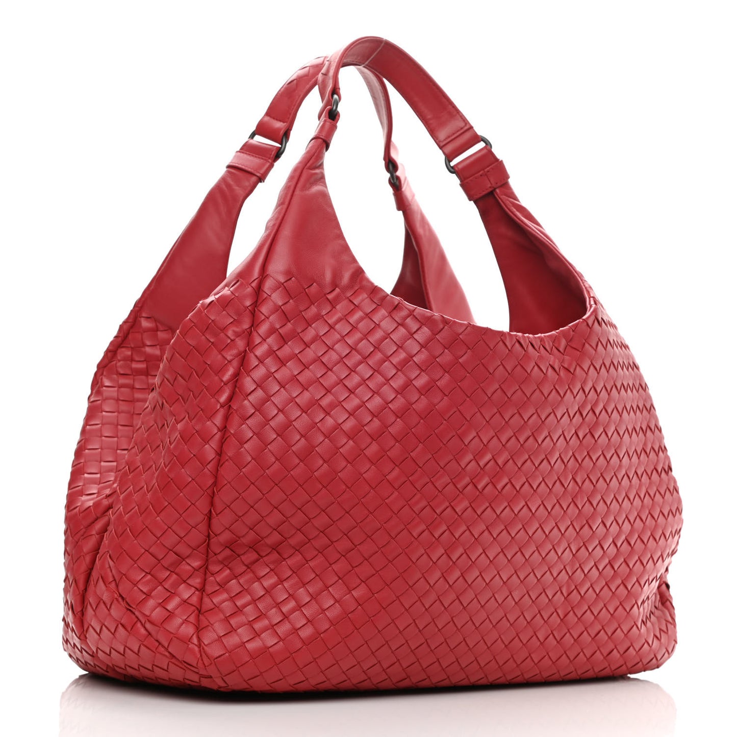 Nappa Intrecciato Campana Hobo Red