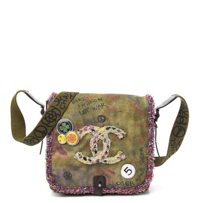 Chanel Washed Toile Graffiti On The Pavements Messenger Khaki Multicolor 1 of 10
