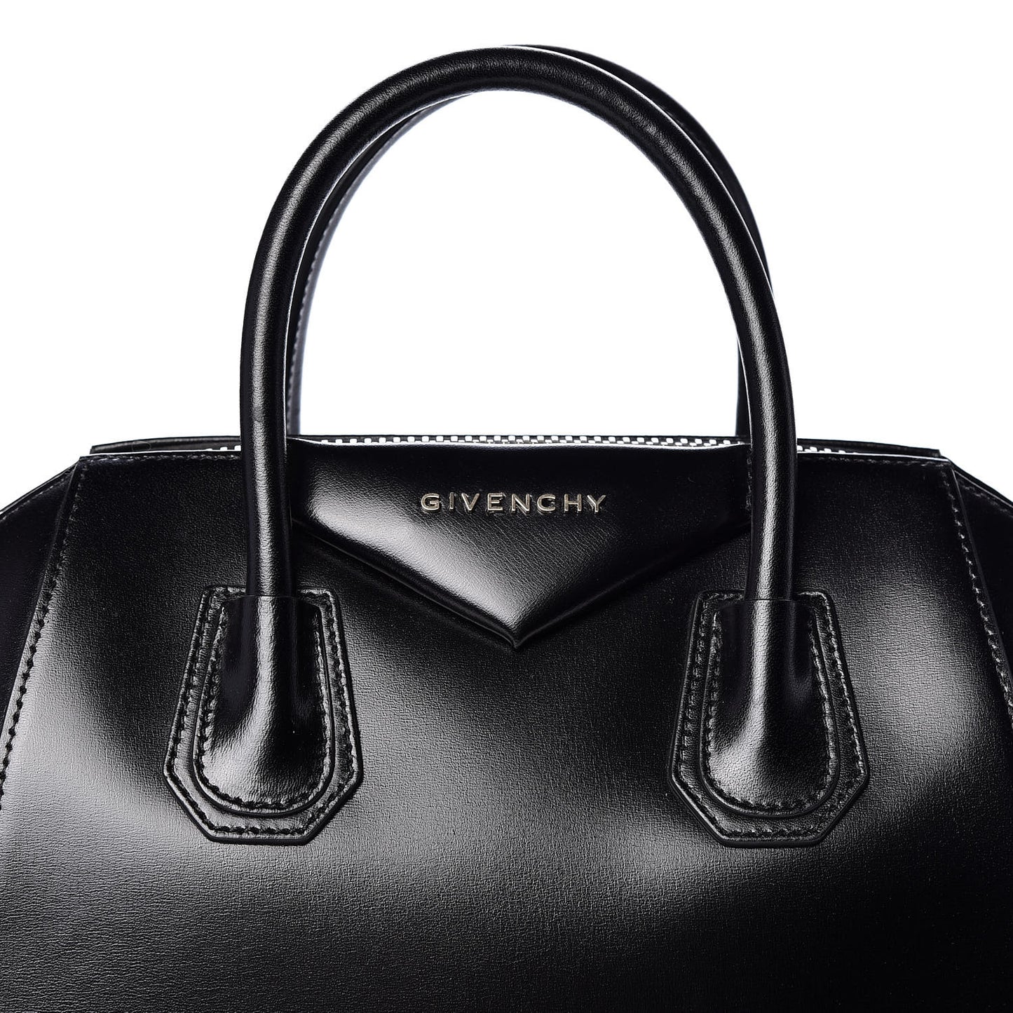 Shiny Lord Calfskin Small Antigona Black