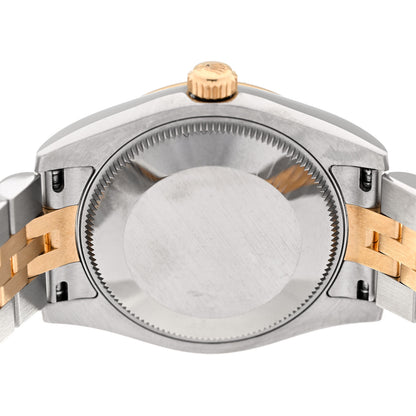 Rolex Stainless Steel 18K Yellow Gold Diamond Mother of Pearl 31mm Oyster Perpetual Datejust Watch 178273 4 of 5