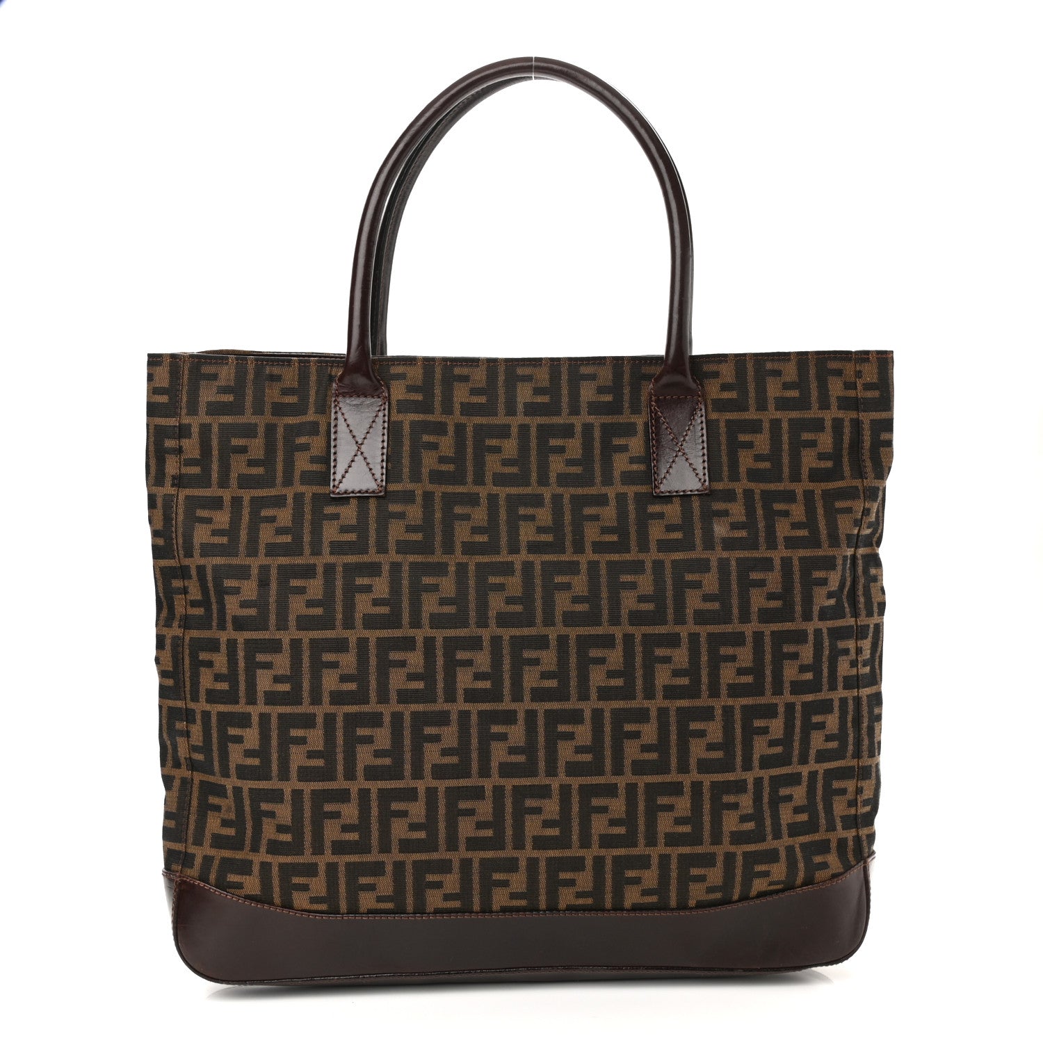 Fendi Zucca Calfskin Shopping Tote Tobacco 1 of 13