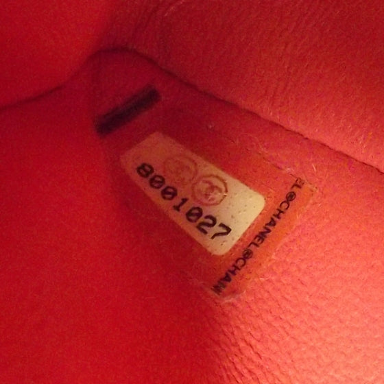 Lambskin East West Chocolate Bar Classic Flap Red