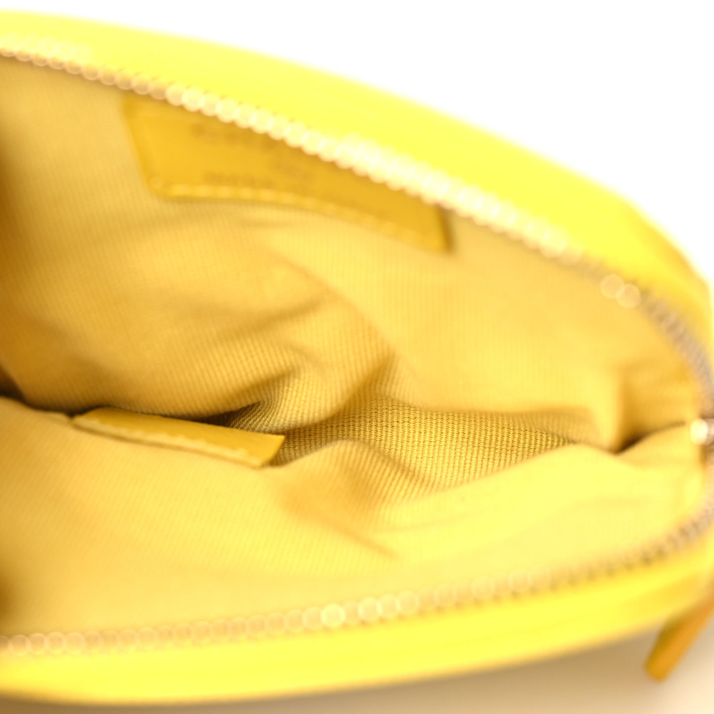 Caviar Quilted Zip Card Holder Wallet Yellow