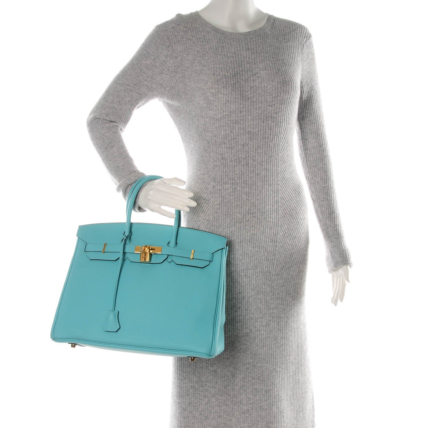 Hermes Togo Birkin 35 Bleu Atoll 2 of 23