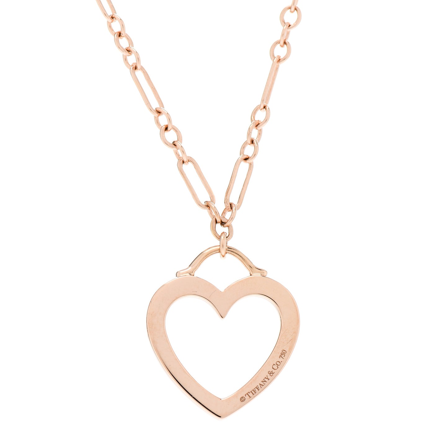 18K Rose Gold Small Sentimental Heart Pendant Necklace