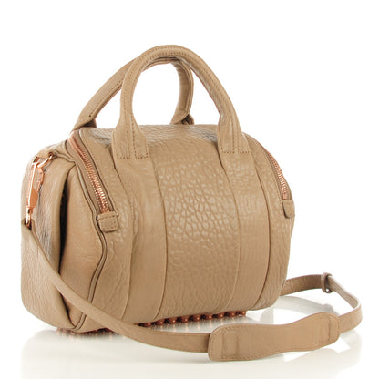 Alexander Wang Pebbled Lambskin Rockie Latte Rose Gold Hardware 3 of 8