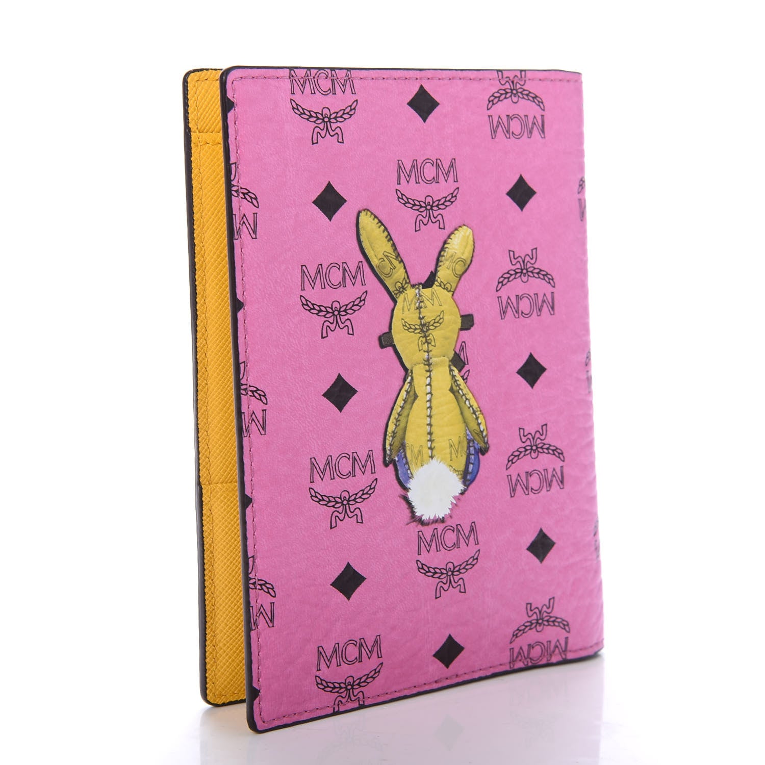 MCM Visetos Rabbit Passport Holder Pink 3 of 6