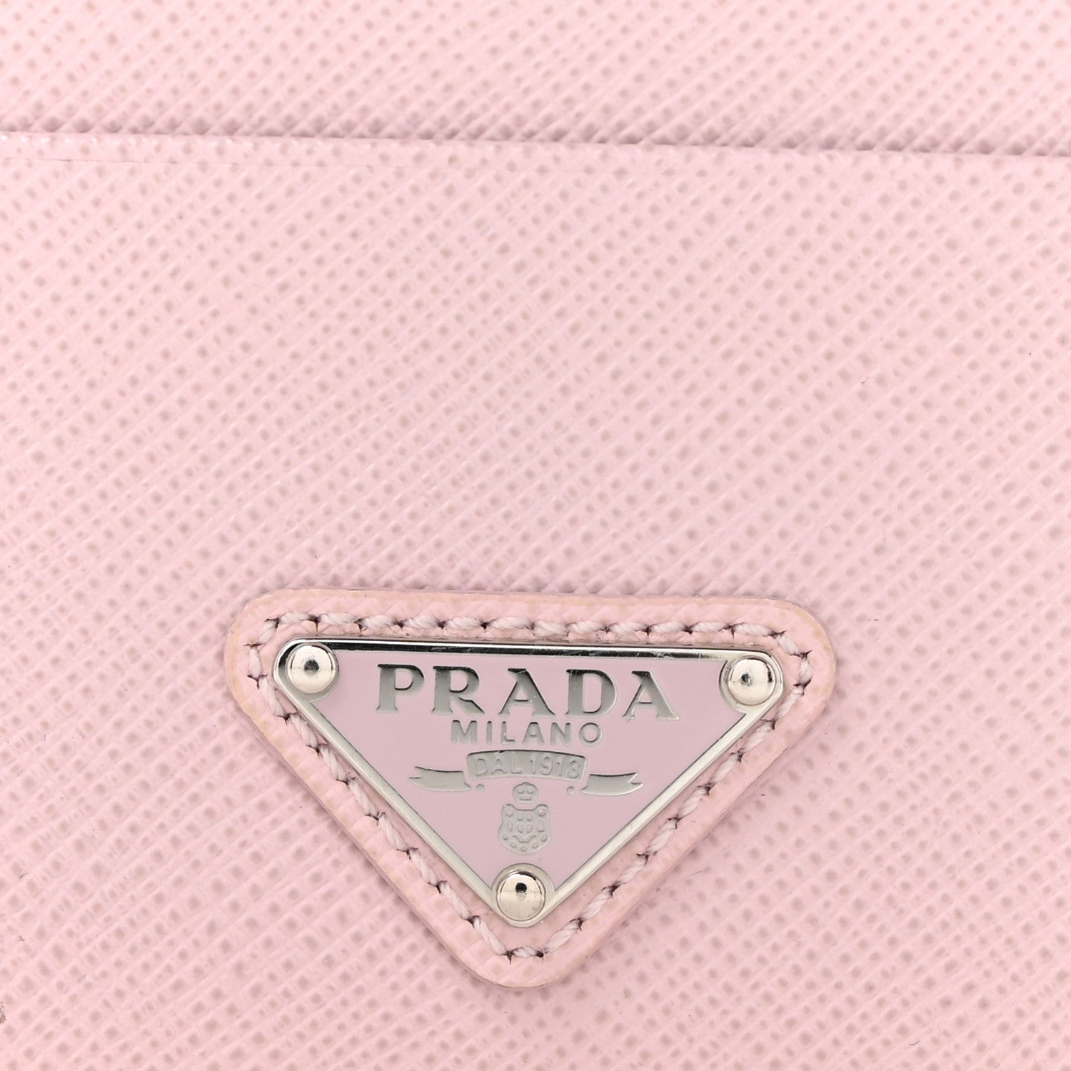 Prada Saffiano Triangle Card Case Alabastro 10 of 10
