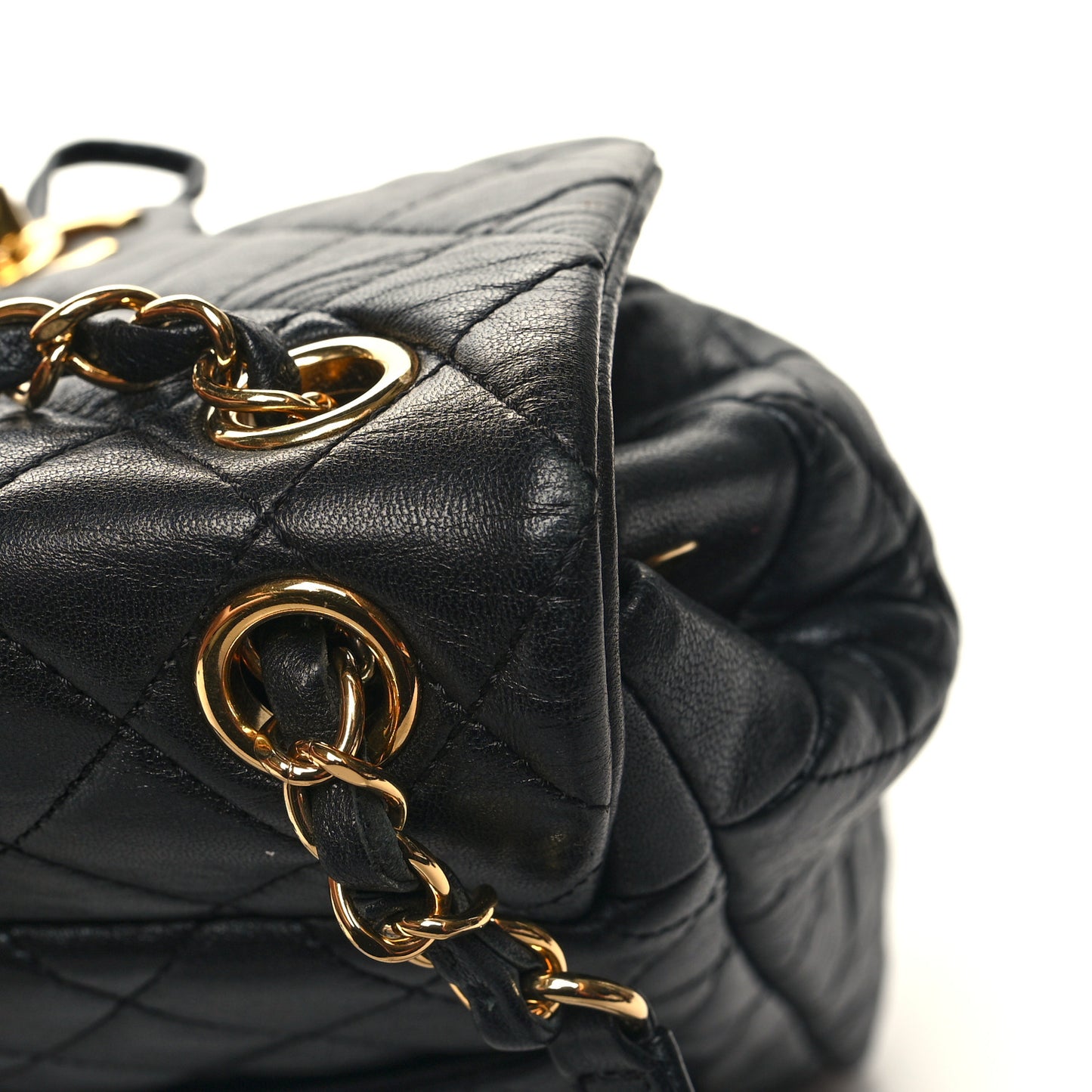 Lambskin Quilted Small Urban Spirit Backpack Black