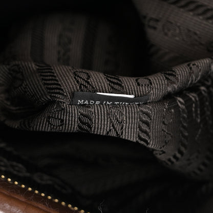 Prada Tessuto Vitello Daino Saffiano Tote Bruciato 7 of 18
