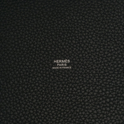 Hermes Taurillon Clemence Monochrome Picotin Lock 22 MM Black 6 of 11