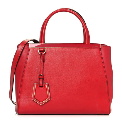 Fendi Vitello Elite Flamingo Petite 2Jours Tote Mattone 1 of 13