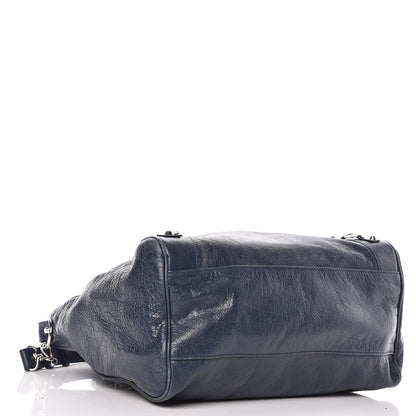 Balenciaga Agneau Classic Silver Hardware Velo Bleu Obscur 4 of 12