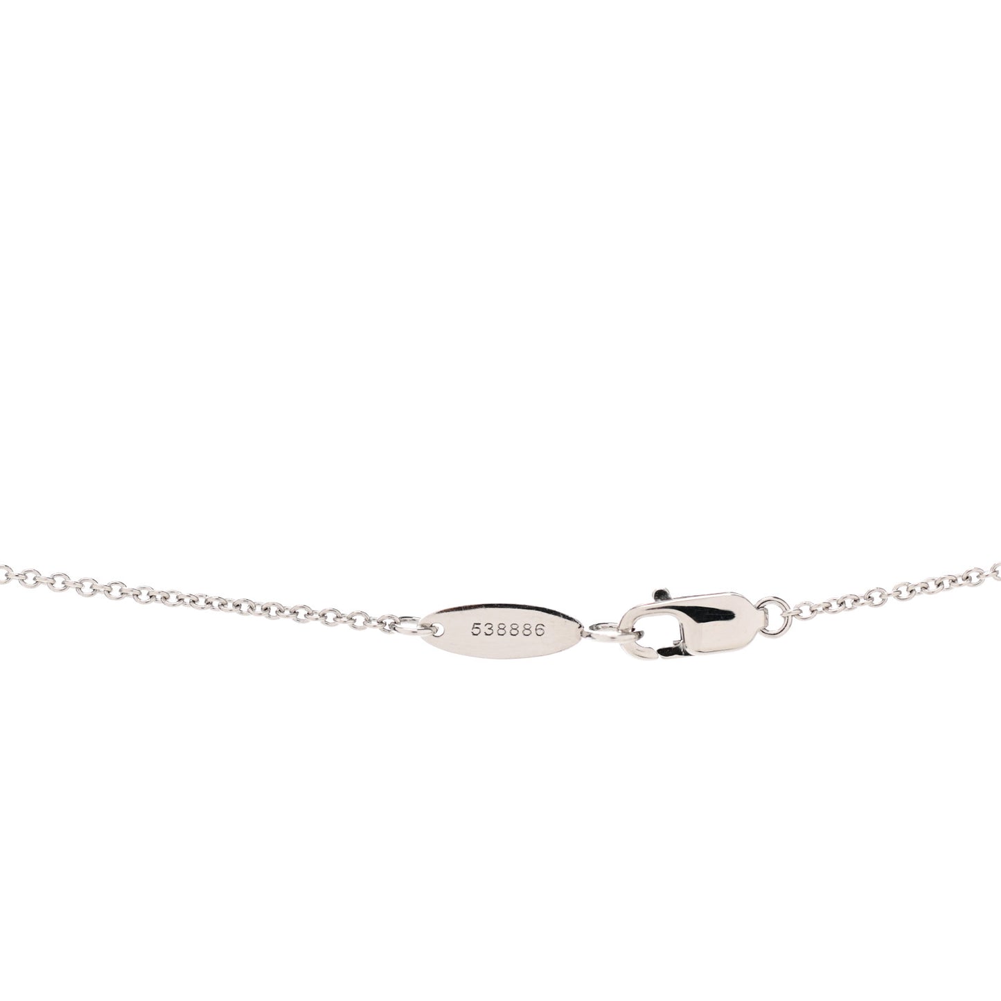 Platinum Diamond Small Lily Cluster Pendant Necklace