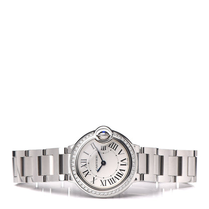 Cartier Stainless Steel Diamond Bezel 28mm Ballon Bleu De Quartz Watch 3 of 8