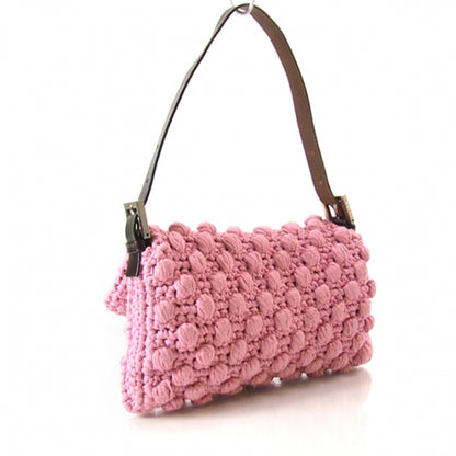 Fendi Woven Knit Baguette Pink 3 of 12