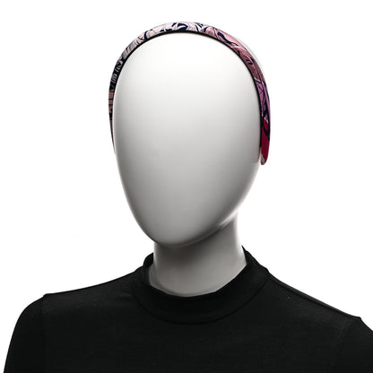 Hermes Silk Twill Jungle Love Rainbow Elsa Headband Rose 2 of 5