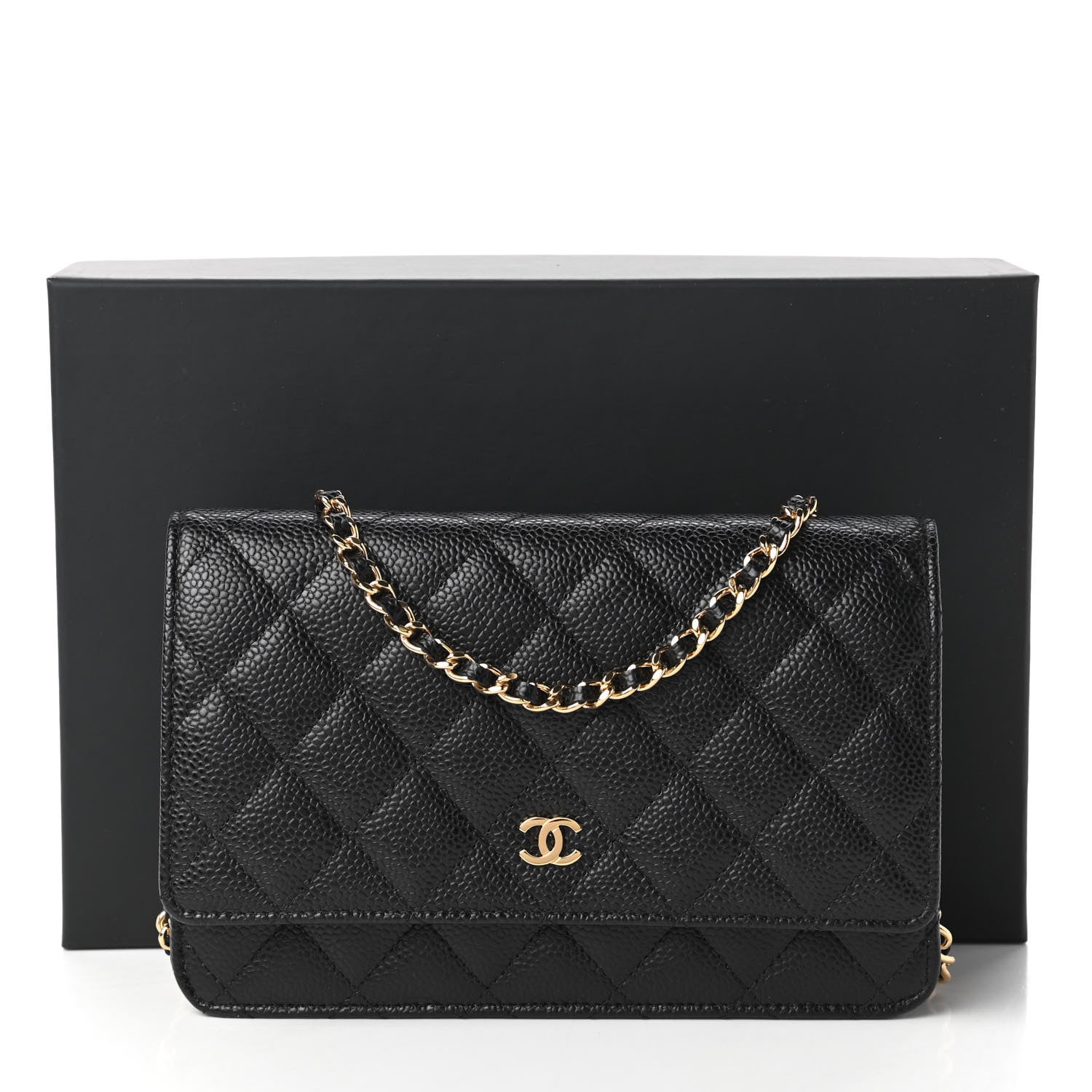 Chanel Caviar Quilted Wallet On Chain WOC Black 12 of 12