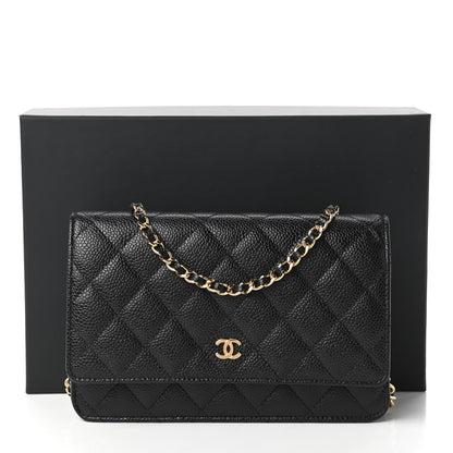 Chanel Caviar Quilted Wallet On Chain WOC Black 12 of 12