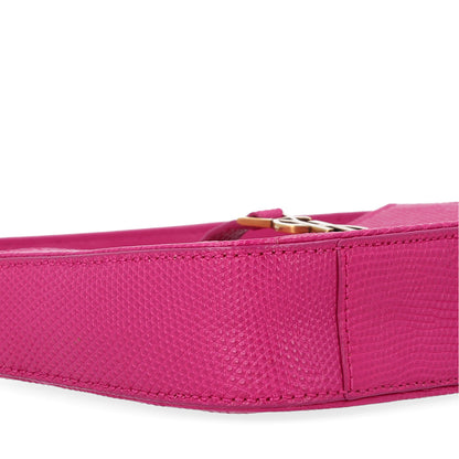 Saint Laurent Calfskin Lizard Embossed Le 5 A 7 Mini Hobo Acid Pink 8 of 9