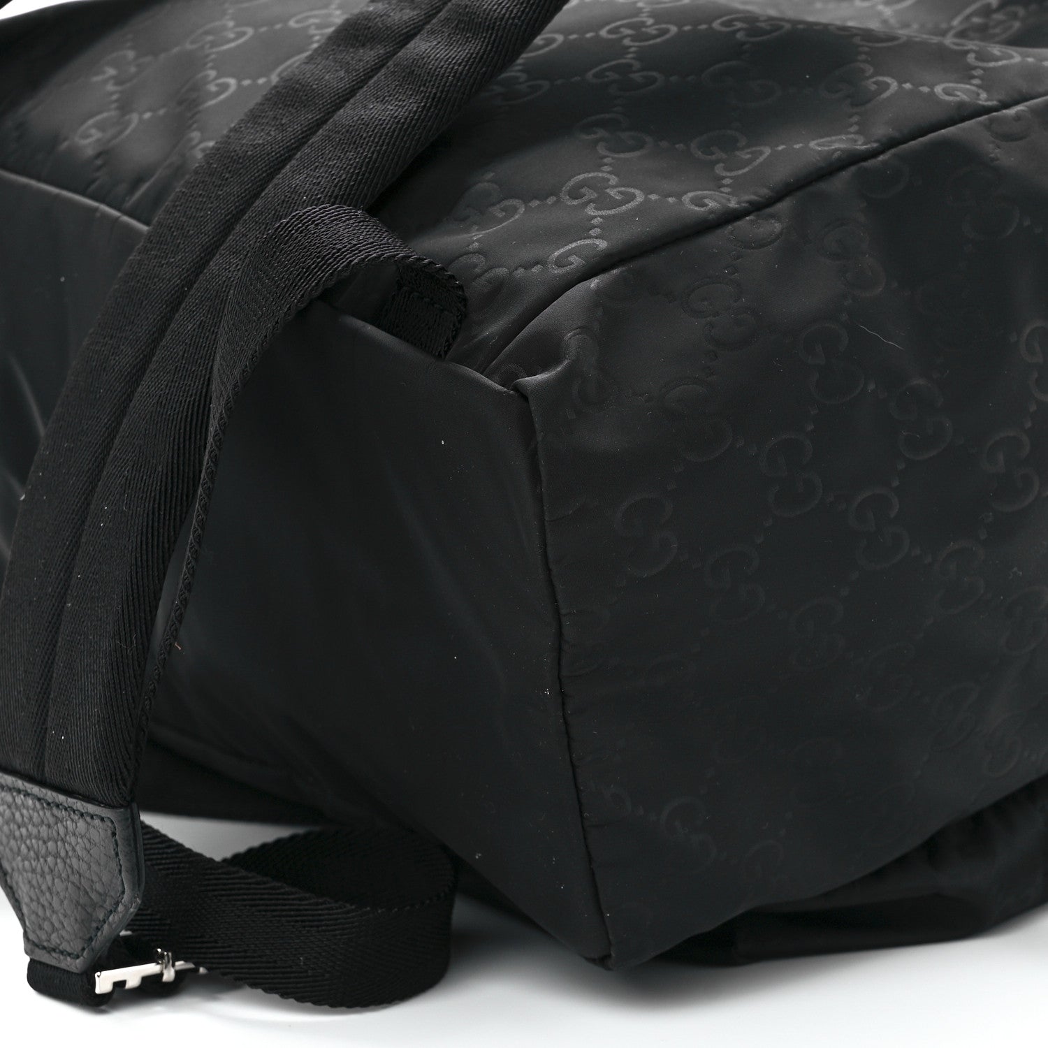 Gucci Nylon Monogram Medium Light Single Buckle Backpack Black 12 of 12