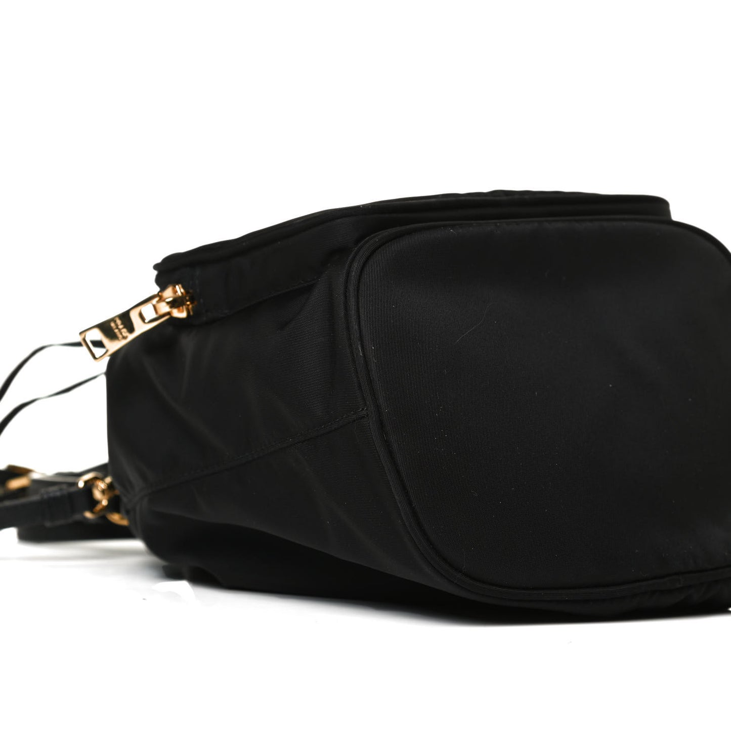 Saffiano Tessuto Nylon Mini Bucket Crossbody Bag Black
