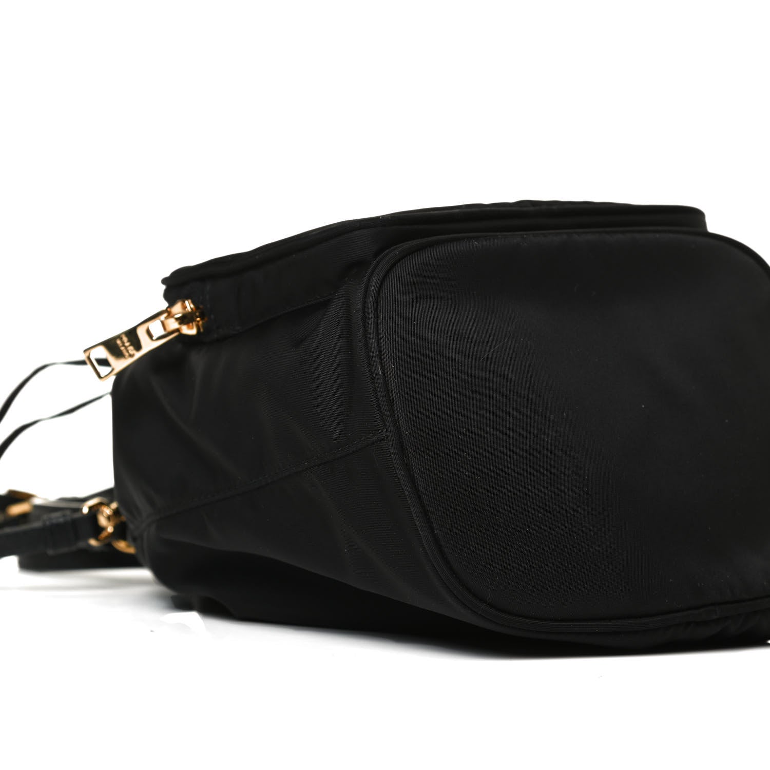 Prada Saffiano Tessuto Nylon Mini Bucket Crossbody Bag Black 8 of 12