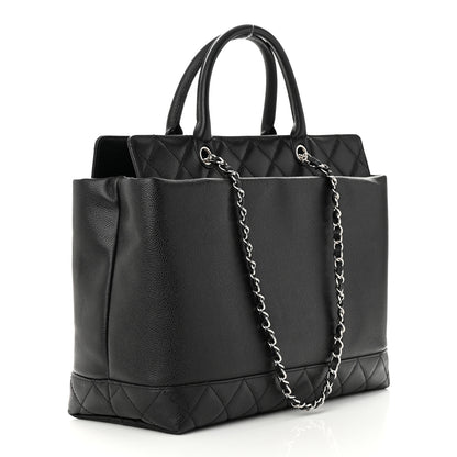 Chanel Caviar Large Soft CC Top Handle Tote Black 3 of 11